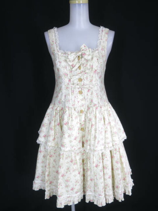 楽天市場】【中古】 Metamorphose / ローズ柄ジャンパースカート 