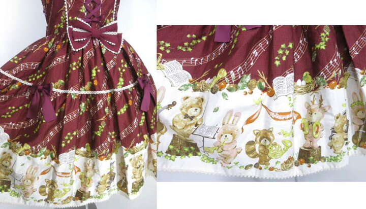 楽天市場】Metamorphose / 森の音楽隊 フリルリボンジャンパースカート  