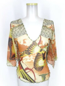 【中古】 Jean Paul GAULTIER FEMME / 和柄パワーネットカットソー ジャンポールゴルチエフェム レディース B53679_2404