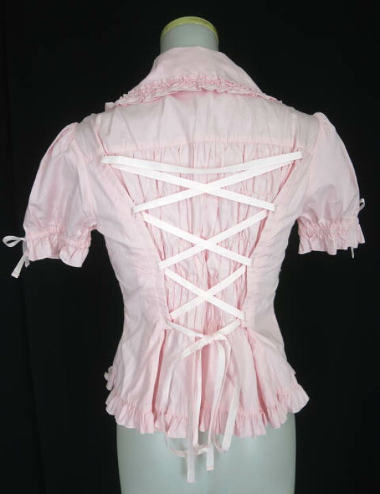 楽天市場】【中古】 Metamorphose / 半袖フリルリボンブラウス 