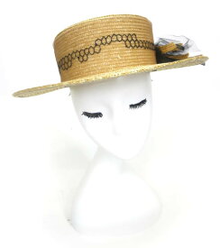 CA4LA / ハニカムキャノチェ ストローハット バラ色の帽子 別注品 カシラ Barairo no Boushi 麦わら帽子 B54815_2306