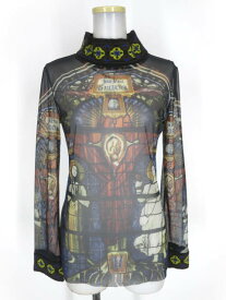 【中古】 Jean Paul GAULTIER FEMME / ステンドグラス柄パワーネット長袖カットソー ジャンポールゴルチエフェム B55300_2307