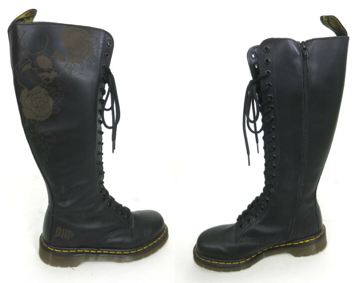 楽天市場】【中古】 Dr.Martens / スカル＆ローズ 20ホールブーツ 