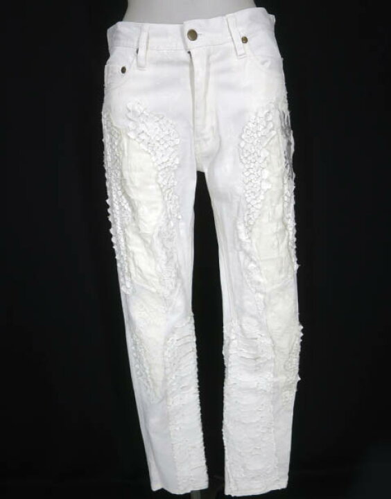 楽天市場】【中古】 h.NAOTO / Damage Crash Patch Denim パンツ 