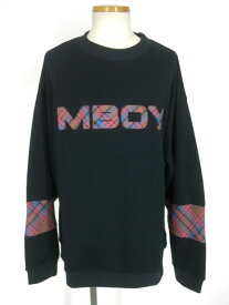 【中古】 MILKBOY / TEDDY CHECK ロゴ TOPS トレーナー ミルクボーイ B58197_2311