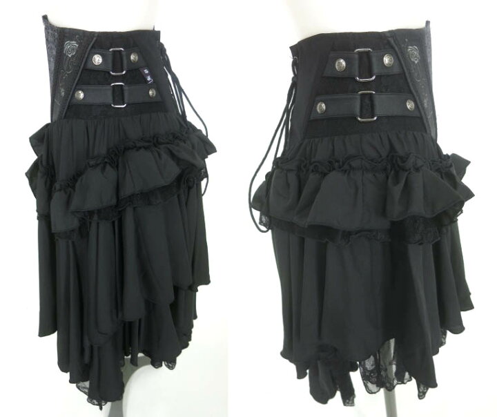 楽天市場】OZZ ANGELO / アシンメトリーフリルコルセットスカート  