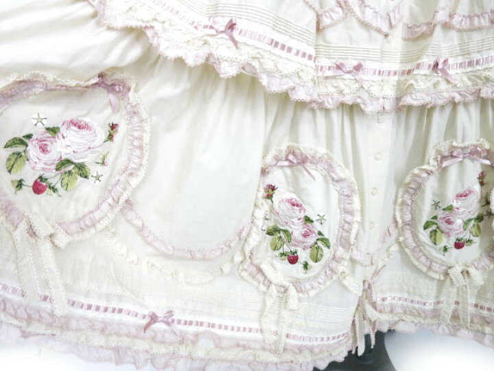 楽天市場】PINK HOUSE / Berry Rose刺繍入りパッチワークスカート 