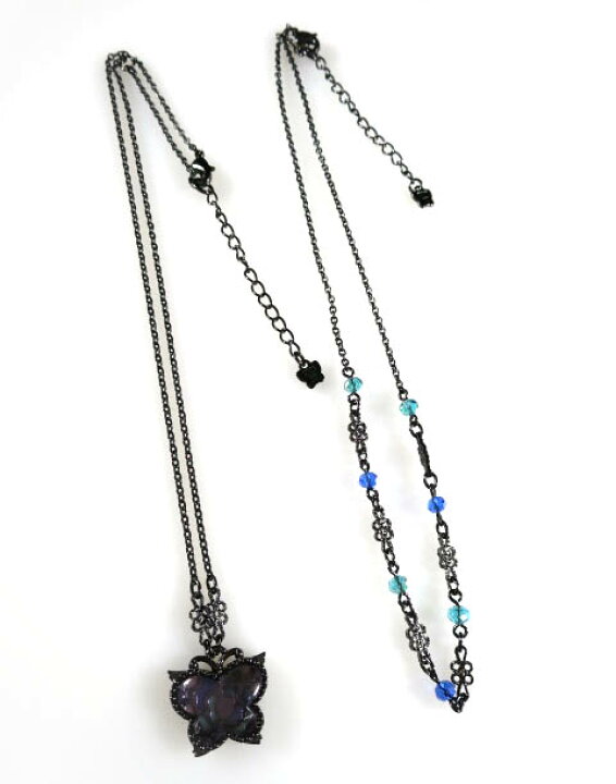 楽天市場】【中古】 ANNA SUI / バタフライモチーフ2連ネックレス 