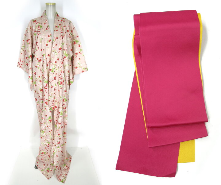 楽天市場】【中古】 PINK HOUSE / いちごプリント 浴衣（半幅帯付き 