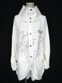 【中古】 ozz conte / 歯車プリント裏毛ジャケット オッズコンテ Ozz On オッズオン ユニセックス B72456_2601