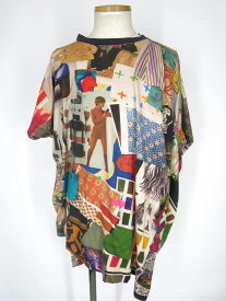 【中古】 Vivienne Westwood MAN / MOODBOARD PRINT ウィンドTシャツ ヴィヴィアンウエストウッド・マン 変形カットソー B73314_2602