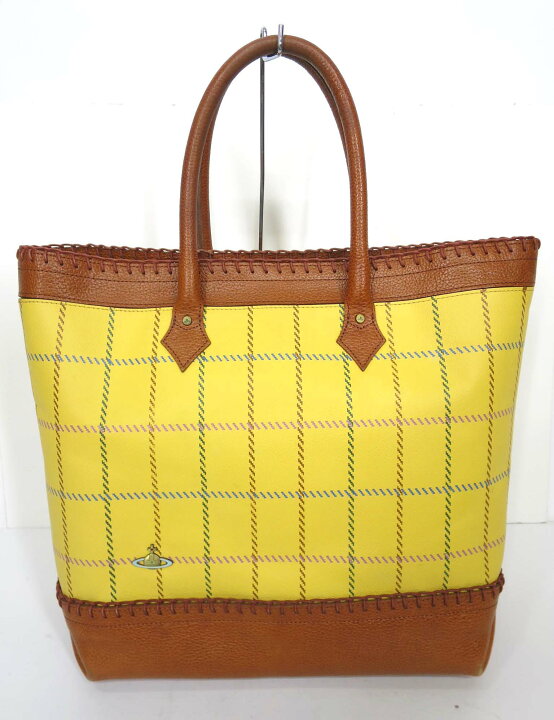 楽天市場】【中古】 Vivienne Westwood / チェック柄レザートート 