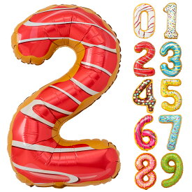 ＼ 超ポイントバック祭 & ポイント 5倍！／ 送料無料 かわいい お菓子 模様 数字 バルーン ナンバー 飾り付け 誕生日 バースデー 記念日 風船 大きな バルーン 約90cm カラフル 大きい インスタ パーティー イベント おうち スタジオ おうち フォト 映える