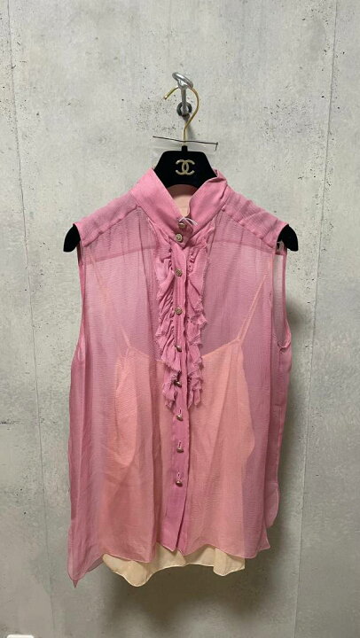 楽天市場】【中古】CHANEL シャネル 06A シルク ノースリーブブラウス  