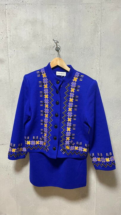 楽天市場】【中古】サンローラン（YSL）総柄ニットセットアップ サイズ 