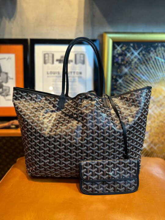 楽天市場】【中古】Goyard ゴヤール サンルイGM ブラック トートバッグ 