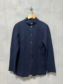 【中古】CHANEL　シャネル　長袖　カーディガン　トップス　ネイビー　象　ココマークボタン　P44172K04594【B08664】