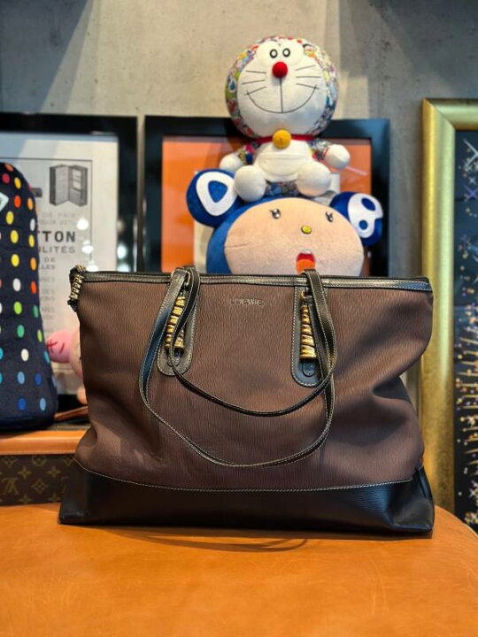 楽天市場】【中古】LOEWE ロエベ ベラスケス ブラウン×ブラック トート 