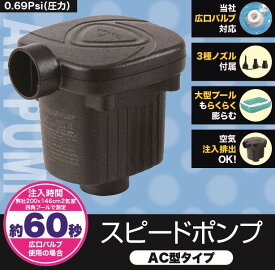 ポンプ【WW00179】 A/C型スピードポンプ 電動 電動ポンプ エアーポンプ レジャー アウトドア 庭 空気入れ 空気抜き プール ビニールプール 安心 安全 TCCOLLECTION リブライト 東京ローソク