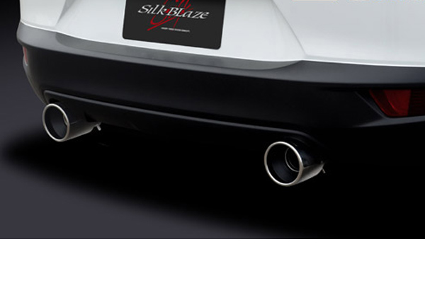 リアエンドに上質感を演出 感性が響く リアエンドを飾る 真円タイプ SilkBlaze シルクブレイズ シルバー CX-3 高級な ロング マフラーカッター マツダ 真円タイプφ100 直輸入品激安