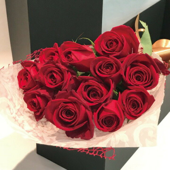 楽天市場 赤バラ12本の花束 ダズンローズ サムライ08 ギフトボックス 送料無料 品種指定 ウィンターギフト 誕生日 ブーケ プレゼント 結婚祝 生花 冬季配送不可地域あり 花とワインギフト銀座東京フラワー