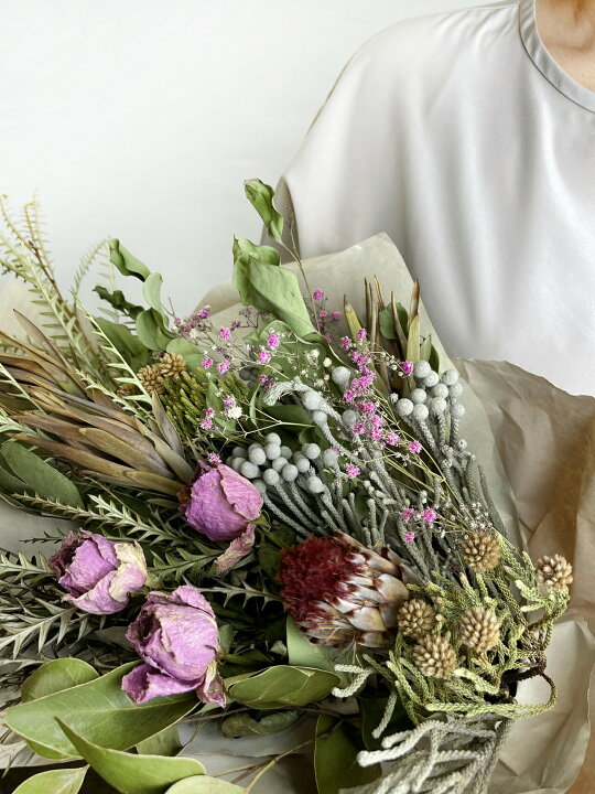 楽天市場 ドライフラワーの花束 ラージサイズ ギフト お祝い 玄関に お部屋に 新居 引っ越し 飾り インテリア 贈答 プレゼント 長持ち 花とワインギフト銀座東京フラワー