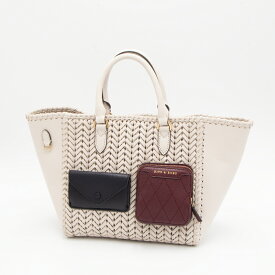 【2023年秋冬新作】アニヤハインドマーチ ANYA HINDMARCH トートバッグ チョーク THE NEESON MULTIPOCKET SMALL SQUARE TOTE ニーソン マルチポケット スモール スクエア トート 5050925178723 CHALK [2023AW]*