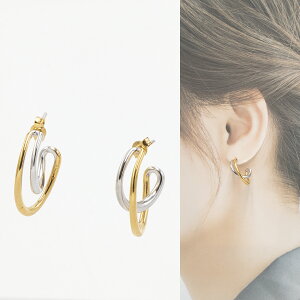 VbgVFl CHARLOTTE CHESNAIS sAX S[h&Vo[ ~jCjVt[vsAX Mini Initial Hoop Earrings 19BO080VEAR [2024SS]