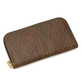 【ハッピープライス】 エトロ ETRO ラウンドファスナー長財布(小銭入れ付き) ブラウン/ペイズリー PAISLEY WALLET 0N082 8010 0600 BROWN [2021SS]*