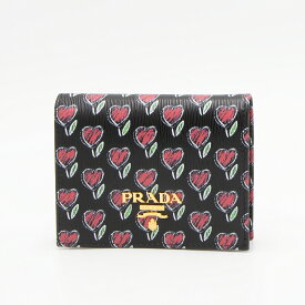 プラダ PRADA 2つ折り財布(小銭入れ付き) ブラック 1MV204 2CI3 F0002 VIT.MOVE LOVE NERO [2023SS]