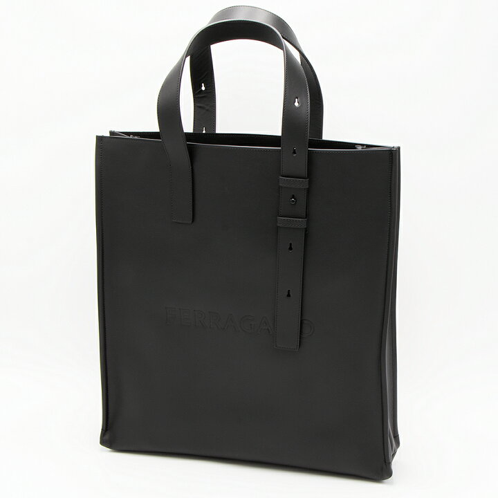楽天市場】フェラガモ FERRAGAMO メンズレザートートバッグ ブラック 