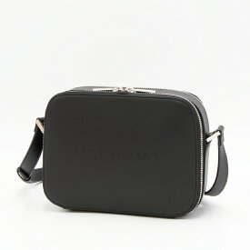 フェラガモ FERRAGAMO メンズレザーショルダーバッグ ブラック 241465 769597 BLACK [2024SS]