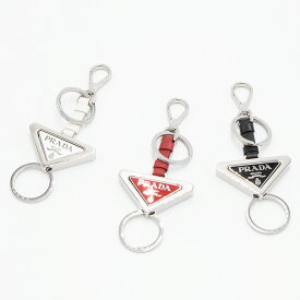 【楽天スーパーSALE P10倍】プラダ PRADA キーホルダー キーリング 1PS059 66A ACCIAIO+SMALTO [2022AW]