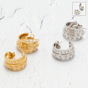 GGVbNX]}WF MM6 MAISON MARGIELA j[bNsAX TRIPLE LOGO EARRINGS SM6VG0083 P6627 [2025AW]