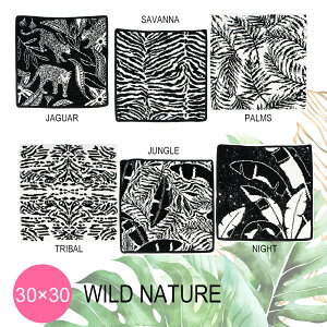 �t�F�C���[ FEILER �n���J�` 30cm×30cm �W���K�[ �W�����O�� �i�C�g �p�[���X �T�o���i �g���C�o�� JAGUAR JUNGLE NIGHT PALMS SAVANNA TRIBAL �^�I���n���J�` [2025SS]