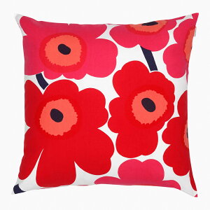 �}�����b�R marimekko �N�b�V�����J�o�[ Pieni Unikko cushion cover 50x50cm �s�G�j �E�j�b�R �N�b�V�����J�o�[ (001 �z���C�g×���b�h) 064163 001 �k�� �t�B�������h [2024SS]