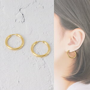 �y���������}���\��2%OFF�N�[�|���z�g���E�b�h TOM WOOD �s�A�X �S�[���h �N���V�b�N�t�[�v�~�f�B�A�� Classic Hoops Medium GOLD 100192 925-18K [2026SS]