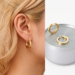 �g���E�b�h TOM WOOD �s�A�X �S�[���h �x�b�N�t�[�v�X �~�f�B�A�� Beck Hoops Medium Gold 101598 925 18k [2026SS]