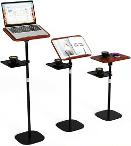 SHUWEI �T�C�h�e�[�u�� ���~�� 1��4�� �V���i�K�p�x���� ��39×���s26.5cm �X�^���f�B���O�f�X�N/�^�u���b�g�X�^���h/������/�e�[�u�� �g���ȒP �ω׏d10kg �R���p�N�g���[ ���f��SW-006 �I�[�N��