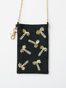 フルーツビーズ刺繍スマホポーチ スマホショルダー インド刺繍 ポシェット かわいい プレゼント ギフト 送料無料 メーカー直送