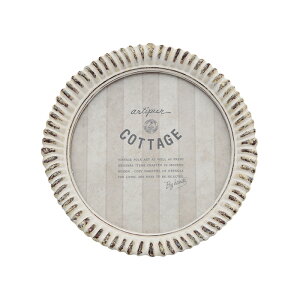 フォトフレーム 写真立て 丸型 ラウンド アンティーク風 おしゃれ かわいい 壁掛け 卓上 両用 インテリア雑貨 ボタニカル調 ギフト プレゼント artipurCOTTAGE KANKAN