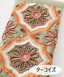 ビーズ刺繍 メガネケース 花柄 ビーズ 刺しゅう おしゃれ 布製 レディース かわいい メガネ入れ 眼鏡ケース ギフト プレゼント 女性 インド製