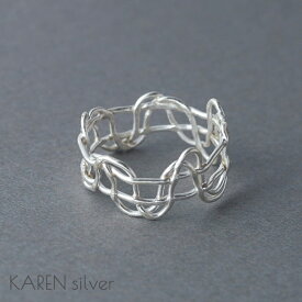 カレンシルバー リング 指輪 カレン族 メンズ レディース ユニセックス ユニーク シンプル 幅広タイプ ギフト プレゼント メーカー直送