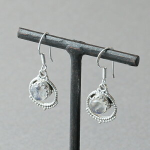 天然石 シルバーピアス レディース 円形 グリーンアゲート ガーネット ムーンストーン ブラックオニキス パール 真珠 かわいい 小さい インド 送料無料 数量限定