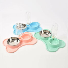 自動水飲み器 ペット食器台 皿 餌入れ スタンド 動物 フードボウル 猫 ペット 3色 食器 お水入れ 猫ボウル 犬 セット 容器 自動給水器 CW034
