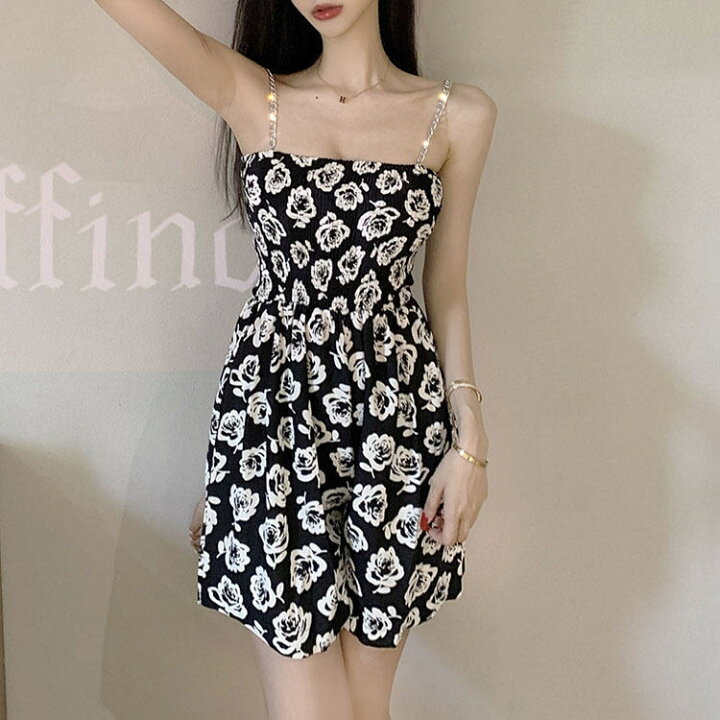 楽天市場 ワンピース 花柄 キャミワンピ きれいめ クラブ レディース お出かけ セクシー Aライン お洒落 女の子 大人切り替え お呼ばれ レジャー リゾート ショート フェミニン 夏 Xg 843 Tokyolion
