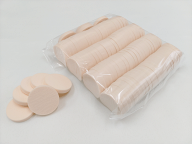【業務用・使い捨て・ディスポ】テスター用ミニスポンジパフ100個　NR(天然ゴム)直径約35mm×厚み5mm　(T…