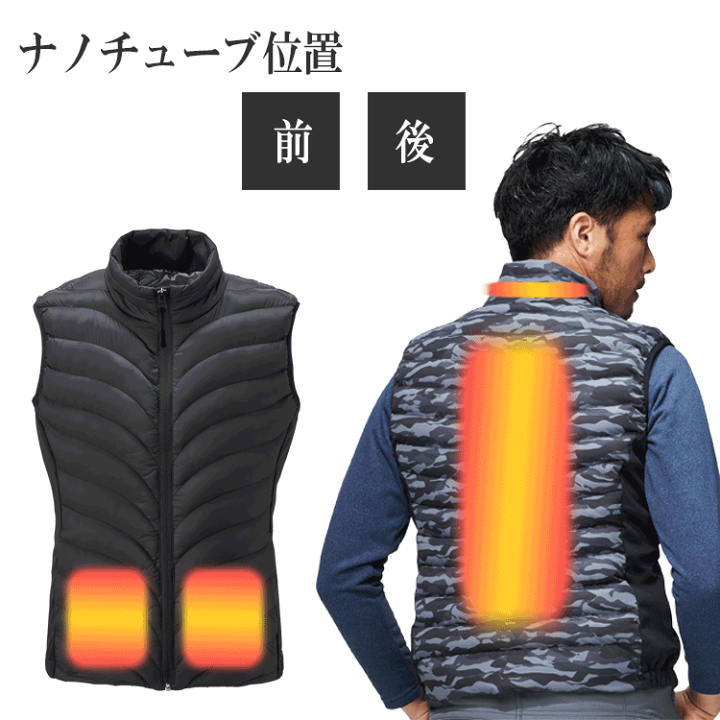 ヒートベストHYPER 楽天市場】電熱ベスト ヒーターベスト 秋冬 防寒着 バッテリーセット