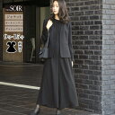 【30％OFF】【WEB限定商品】デザインブラック オールインワン ジャケット ブラックフォーマル レディース 東京ソワール 礼服 喪服 おしゃれ ミセス アンサンブル オールシーズン ソワールペルル 大きいサイズ 体型カバー 卒業式 入学式 30代 40代 50代 3603301