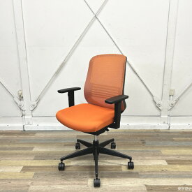 コクヨ オフィスチェア シロッコ ハイバック メッシュバック 可動肘 ランバーサポート タンジェリン ブラック CRS-G2622F6 デスクチェア 事務椅子